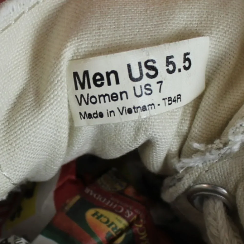 Vans Off The Wall Canvas Classic White Boat Skateboard Shoes Men's Size 5.5/ W-7